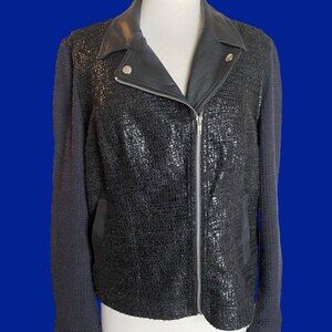 I Heart Ronson Faux Leather Jacket Women’s Size XL Black Zip Closure Pockets